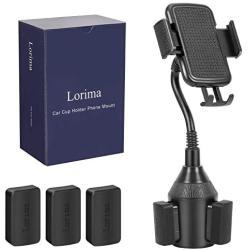 Lorima Car Cup Holder Phone Mount with A Long Flexible Neck for Cell Phones iPhone 11 Pro Max/SE/XS/Max/X/8/7 Plus/Galaxy/Google Pixel