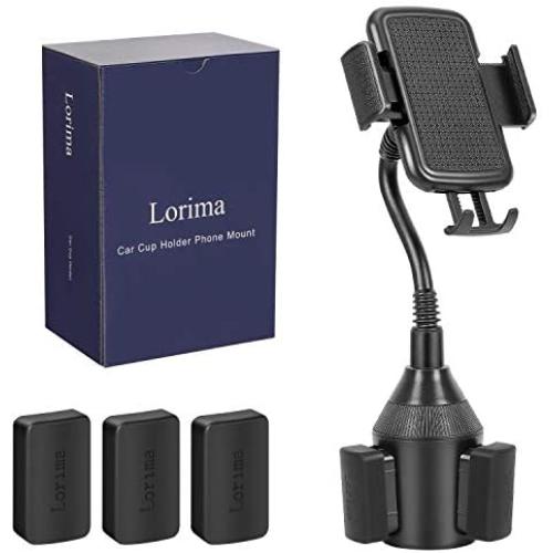 Lorima Car Cup Holder Phone Mount with A Long Flexible Neck for Cell Phones iPhone 11 Pro Max/SE/XS/Max/X/8/7 Plus/Galaxy/Google Pixel