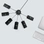 Vogek 6-Port USB Charger Desktop Charging Station with Smart Identification (Black)
