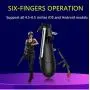 [The Latest Version] Mobile Game Controller 4 Trigger with 4000mAh Power Bank Cooling Fan for PUBG/Call of Duty/Fotnite [6 Finger Operation] L1R1 L2R2 Gamepad Trigger for 4.7-6.5&quot iOS Android Phone