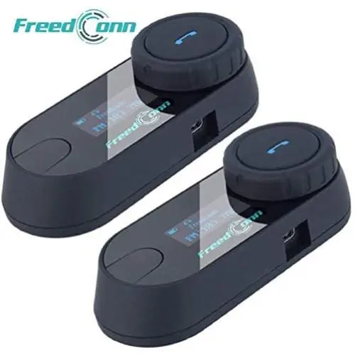 FreedConn TCOM-SC Motorcycle Helmet Bluetooth Intercom Headset Communication Systems Kit, for 2 or 3 Riders, LCD Screen/FM Radio/Mobile phone/MP3/GPS Connective/Range 800m / Handsfree (2 Pack) FreedConn TCOM-SC Motorcycle Helmet Bluetooth Intercom Headset Communication Systems Kit, for 2 or 3 Riders, LCD Screen/FM Radio/Mobile phone/MP3/GPS Connective/Range 800m / Handsfree (2 Pack)