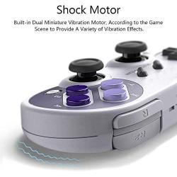 8Bitdo SN30 Pro Wireless Bluetooth Controller with Joysticks Rumble Vibration USB-C Cable Gamepad for Windows, Mac OS, Android, Steam, Compatible with Nintendo Switch