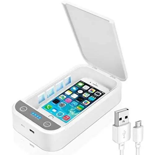 HXS Cell Phone Sanitizer,Sterilizer for Smart Phone, Cell Phone Cleaner Portable Phone Cleaning Box for iPhone, Android Mobile Phone, Watches, Keys HXS Cell Phone Sanitizer,Sterilizer for Smart Phone, Cell Phone Cleaner Portable Phone Cleaning Box for iPhone, Android Mobile Phone, Watches, Keys