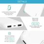 Portable Charger Power Bank 10000mAh - External Battery Pack with Dual USB Ports and USB-C Input, Compact High-Speed Charging Backup Phone Charger, Compatible for iPhone, Samsung, iPad, etc.
