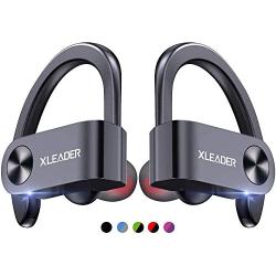 XLEADER SoundAngel Sports 3 (3 Gen) True Wireless Earbuds, Bluetooth 5.1 Headphone in Ear with Charging Case, IPX7 Waterproof TWS Earphones Premium 3D Bass Headphones for Sports Running Workout Black