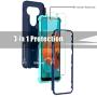 lovpec LG K51 Case with Soft TPU Screen Protector, Ring Holder Kickstand Shockproof Protective Phone Cover Case for LG K51/LG Q51/LG Reflect/LG LM-K500UM (Navy)