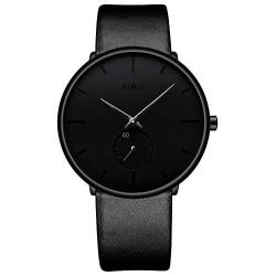 Mens Watches Minimalist Ultra Thin Waterproof Fashion Dressy Wrist Watch for Men Business Casual Luxury Quartz Analog Watch