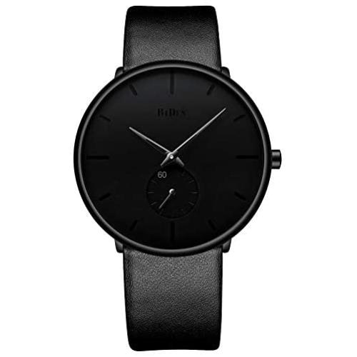 Mens Watches Minimalist Ultra Thin Waterproof Fashion Dressy Wrist Watch for Men Business Casual Luxury Quartz Analog Watch