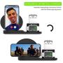 Wireless Charger Stand,3 in 1 Wireless Charging Station Dock with USB for Apple Watch iWatch, Airpods,iPhone 11 11 Pro X Xs XR Max 8 Plus 8,Samsung Galaxy S9 S8 (Black)
