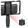 Smartphone Vlogging Kit, Phone Vlog Handle Grip with Phone Tripod Mount Handle Grip Aluminum Alloy for iPhone 11 Pro Max XS Samsung Google Camera Compatible for SmallRig Smartphone Cages - W1012