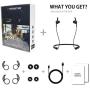 Wireless Headphones,Bluetooth Headphones Bluetooth 5.0, IPX5 Waterproof Built-in Mic 1000min Playtime,Bass Hi-Fi Stereo, Magnetic Connection, for Sports Running