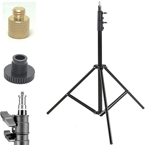 Universal 7 Foot Tripod Aluminum Compact Photography Light Stand with 1/4&quot, 3/8&quot & 5/8&quot Thread Used with Reflectors, Soft Boxes, Lights, Umbrellas, Backgrounds, DSLR Stabilizer - Mounts & Mic Mount