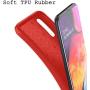 Muokctm Samsung Galaxy A10E Case, with Tempered Glass Screen Protector, Slim Soft TPU Protective Rubber Bumper Case Cover for Samsung Galaxy A10E Phone (Red)