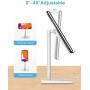 Cell Phone Stand, OMOTON Adjustable Phone Stand, Upgraded Height Increasing Desk Phone Holder for iPhone SE 2/11/ 11 Pro/XS Max, Samsung Galaxy S20/ S10 and Other Phones (3.5-7.0-Inch), Silver