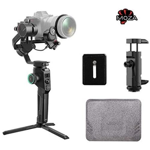 MOZA AirCross 2 Stabilizer with iFocus-M Motor 3-Axis Handheld Gimbal 8 Follow Modes Up to 7.1Lbs for Mirrorless Cameras Easy Set Up Auto-Tuning 12hrs Runtime with Phone Holder …
