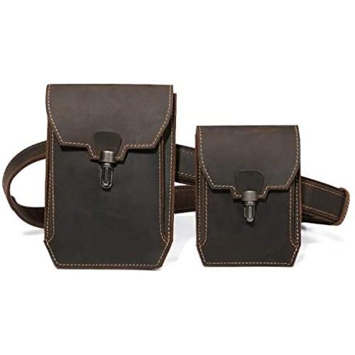 NKns Fanny Pack Mens Pockets Leather Mens Bag Chest Bag Mobile Phone Bag Travel Accessories