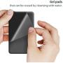 Sinjimoru Business Card Holder for Back of Phone, Reusable iPhone Stick on Wallet, Credit Card Holder for Smartphone. Sinji Pouch L-Flap, Red