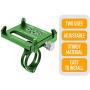 XOSS Phone Support for Mountain Bike Bicycle Handlebar Cellphone Holder Aluminium Alloy Adjustable Mobile Phone Mount for Highway Vehicles (Green)