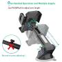 MIRACASE Car Phone Mount Universal 2-in-1 Car Phone Holder with Dashboard Air Vent Windshield Cell Phone Holder with Telescopic Arm & Dashboard Pad Fit for iPhone Samsung LG Sony Huawei and More