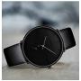 Mens Watches Ultra-Thin Minimalist Waterproof-Fashion Wrist Watch for Men Unisex Dress with Leather Band
