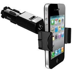Car Mount DC Socket Holder 1.5A Charging USB Port compatible with iPhone 6 7 8, Plus, X XS Max XR - Samsung Galaxy S6 S7 S8 S9 + Note 8 9 - LG G5 G6 G7 ThinQ V35 V40 - Google Pixel 2 3 XL - All Phones