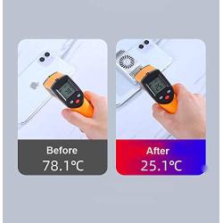 Cell Phone Cooler for iPhone Semiconductor Heatsink Phone Radiator for Android Phones 4-6.7 inch Play Games Lives Watch Videos (Black)