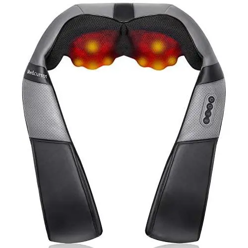 Medcursor Neck and Back Massager with Heat, 3D Shiatsu Deep Tissue Kneading Massage Pillow for Shoulder, Leg, Body Muscle Pain Relief, Home, Office, and Car Use Medcursor Neck and Back Massager with Heat, 3D Shiatsu Deep Tissue Kneading Massage Pillow for Shoulder, Leg, Body Muscle Pain Relief, Home, Office, and Car Use