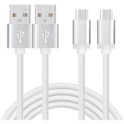 2 Pack 6Ft Extra Long 2.4A Rapid Micro USB Cable Quick Fast Charging for Kindle fire Hd, Hdx, Samsung Galaxy S7 Edge/S6/S5,Note 5/4,LG G4,Motorola Moto E5 G5 Play,PS4 Controller,Android Phone Tablet