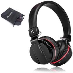 Active Noise Cancelling Wired/Wireless Bluetooth Headphones with Mic,Monodeal Foldable on The Ear Headset,Soft Memory-Protein Earmuffs,Hi-Fi Stereo Headset for PC/Cell Phones/TV