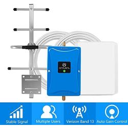 Verizon 4G Cell Phone Signal Booster for Home and Office - Enhance Your Data and Voice Over LTE by 700MHz Band 13 Signal Repeater and Panel/Yagi Antennas - Extend Coverage Up to 4,500Sq Ft