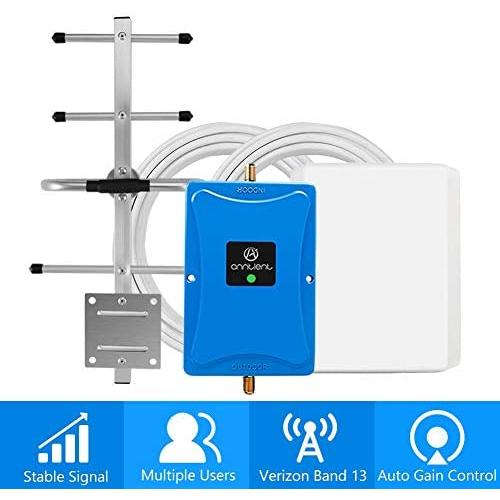 Verizon 4G Cell Phone Signal Booster for Home and Office - Enhance Your Data and Voice Over LTE by 700MHz Band 13 Signal Repeater and Panel/Yagi Antennas - Extend Coverage Up to 4,500Sq Ft