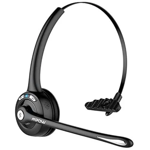 Mpow Pro Trucker Bluetooth Headset V5.0, Wireless Headphones with Microphone for Cell Phone, Office Bluetooth Headset, CVC 6.0 Noise Canceling, On Ear Headphones for Call Center, Truck Driver, Skype Mpow Pro Trucker Bluetooth Headset V5.0, Wireless Headphones with Microphone for Cell Phone, Office Bluetooth Headset, CVC 6.0 Noise Canceling, On Ear Headphones for Call Center, Truck Driver, Skype
