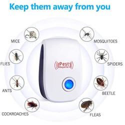 Ultrasonic Pest Repeller 6 Pack, Pest Repellent Ultrasonic Plug in, Pest Reject Control Pest Defender for Mosquito,Insects,Cockroaches,Mouse,Spider, Ant,Rats, Bug, Rodent