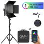 GVM RGB Video Light with Stand, 50W Full Power Output CRI97+ APP Control 3200K-5600K LED Continuous Video Light kit for YouTube Photography Lighting Wedding Interview and Filming(One Pack with Stand)