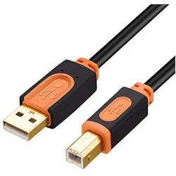 Printer Cable 25 ft, SNANSHI USB Printer Cable 25 Foot USB 2.0 Type A Male to Type B Male Printer Scanner Cable for HP, Canon, Lexmark, Epson, Dell, Xerox, Samsung etc