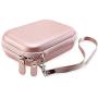 Canboc Hard Carrying Case for Canon Ivy Mobile Mini CLIQ CLIQ+ Instant Camera Printer Wireless Bluetooth Portable Smartphone Photo Printer, Mesh Pocket fit Zink Photo Paper and USB Cable, Rose Gold