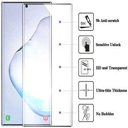Galaxy Note 10 Screen Protector 2 Pack Tempered Glass Protector [Support Fingerprint Unlock] [Case Friendly] [9H Hardness] [Easy Install & No bubble] for Samsung Galaxy Note 10 (6.3")
