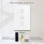 WiFi Smart Wall Touch Light Switch Glass Panel Wireless Remote Control by Mobile APP Anywhere Compatible with Alexa,Timing Function No Hub Required (Wall Switch 3 Gang) WiFi Smart Wall Touch Light Switch Glass Panel Wireless Remote Control by Mobile APP Anywhere Compatible with Alexa,Timing Function No Hub Required (Wall Switch 3 Gang)
