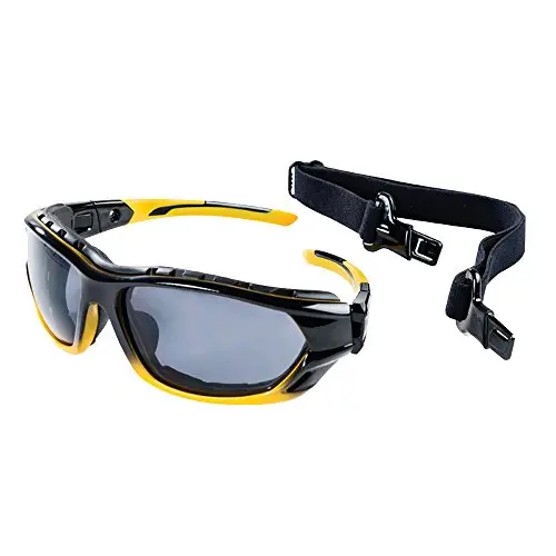 Sellstrom Polycarbonate Sealed Safety Glasses/Protective Eyewear, Anti-Fog Coating, Detachable Soft Co-Molded Temples, U.S. Military Ballistic Rated, Yellow & Black with Smoke Tint, S70001 Sellstrom Polycarbonate Sealed Safety Glasses/Protective Eyewear, Anti-Fog Coating, Detachable Soft Co-Molded Temples, U.S. Military Ballistic Rated, Yellow & Black with Smoke Tint, S70001