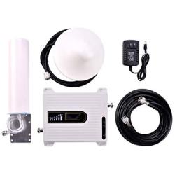 FourSeas Band 2/5/25/26 850Mhz(2G,3G)/1900MHz(4G) CDMA/PCS 4G FDD LTE Dual Band Cell Phone Booster for Home 65dB Home Signal Booster for US Carriers Sprint/AT&T. (White)