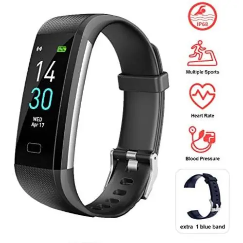 TopSolar Fitness Tracker HR, Activity Tracker Watch with Blood Pressure Heart Rate Monitor, Pedometer, Sleep Monitor, Calorie Step Counter, Vibrating Clock IP68 Waterproof for Women Men TopSolar Fitness Tracker HR, Activity Tracker Watch with Blood Pressure Heart Rate Monitor, Pedometer, Sleep Monitor, Calorie Step Counter, Vibrating Clock IP68 Waterproof for Women Men