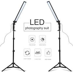 GSKAIWEN 180 LED Light Photography Studio LED Lighting Kit Adjustable Light with Light Stand Tripod Photographic Video Fill Light