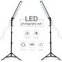 GSKAIWEN 180 LED Light Photography Studio LED Lighting Kit Adjustable Light with Light Stand Tripod Photographic Video Fill Light