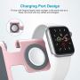 OMOTON Apple Watch Stand, Adjustable Cell Phone Stand, 2 in 1 Universal Apple Watch Charging Dock for Apple Watch Series 5/4/3/2/1 and iPhone SE/11/11 Pro/11 Pro Max/XR/Xs/Xs Max,Rose Gold