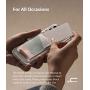 Ringke Slot Card Holder Designed for Smartphones, Adhesive Stick On Wallet Case Minimalist Slim Hard Premium Credit Card Cash Sleeve - Clear Mist