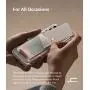 Ringke Slot Card Holder Designed for Smartphones, Adhesive Stick On Wallet Case Minimalist Slim Hard Premium Credit Card Cash Sleeve - Clear Mist