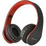 PowerLocus Wireless Bluetooth Over-Ear Stereo Foldable Headphones, Wired Headsets with Built-in Microphone for iPhone, Samsung, LG, iPad (Black/Red) PowerLocus Wireless Bluetooth Over-Ear Stereo Foldable Headphones, Wired Headsets with Built-in Microphone for iPhone, Samsung, LG, iPad (Black/Red)