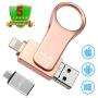 USB Flash Drive Photo Stick for iPhone Flash Drive for iPhone PhotoStick Mobile for iPhone USB Flash Drive Android Backup Drive OTG Smart Phone Memory Stick Storage iPAD USB 3.0 WIVIC (Orange)