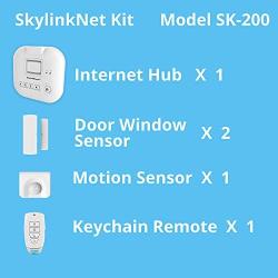 SK-200 SkylinkNet Connected Wireless Alarm System, Security & Home Automation System, iOS iPhone Android Smartphone Compatible with No Monthly Fees.