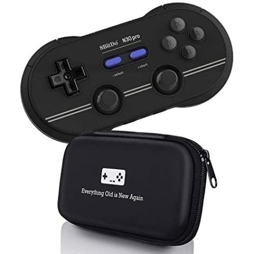 Geek Theory 8Bitdo N30 Pro 2 Controller Bundle (M Edition) - Includes Bonus Carrying Case - Updated 2019 Version - Android/Mac/PC/Switch/NES and SNES Classic